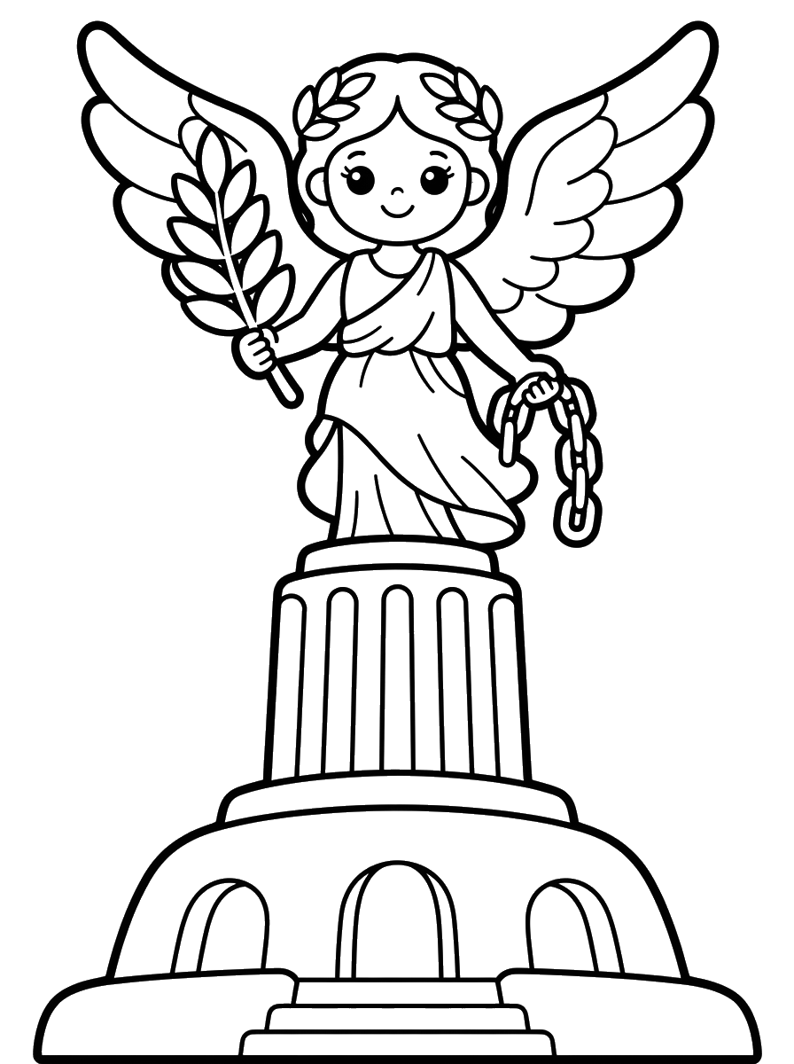 Angel of Independence coloring page