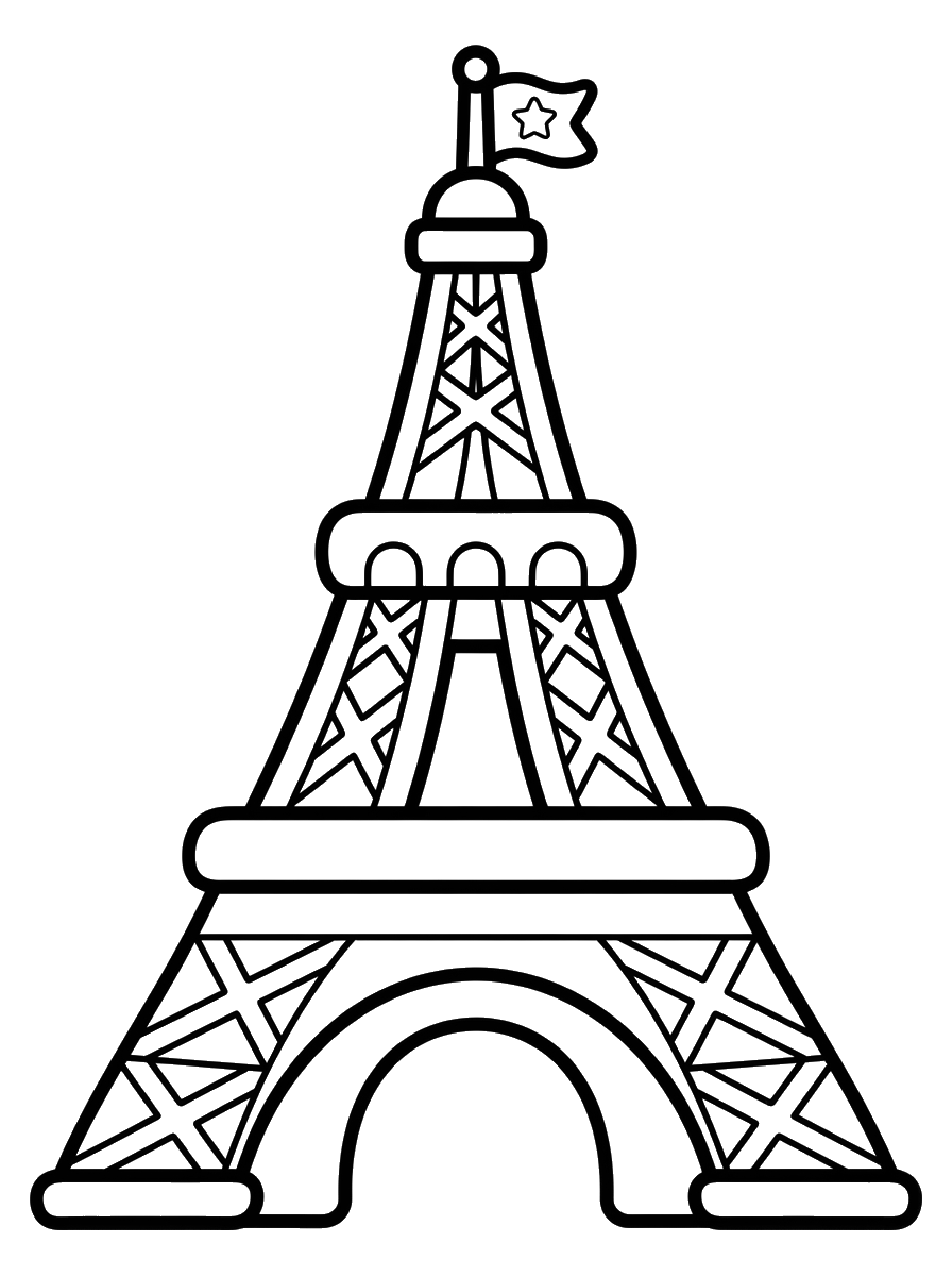Eiffel Tower coloring page