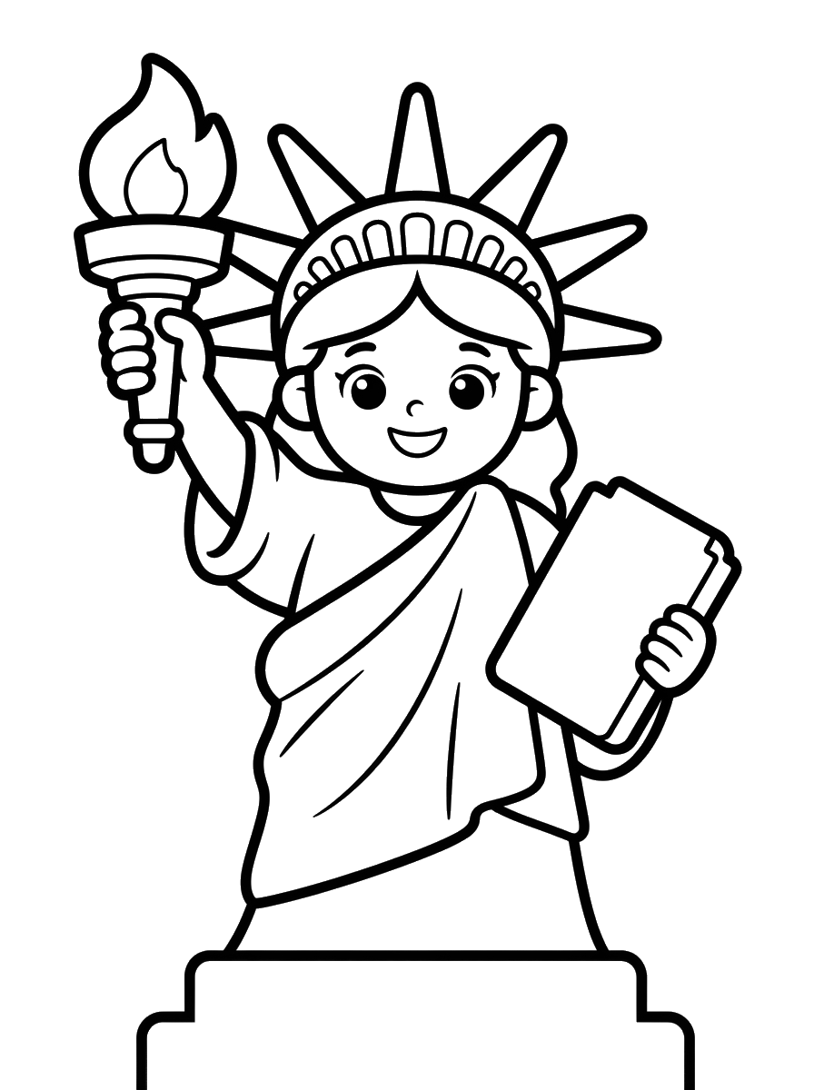 Statue of Liberty coloring page