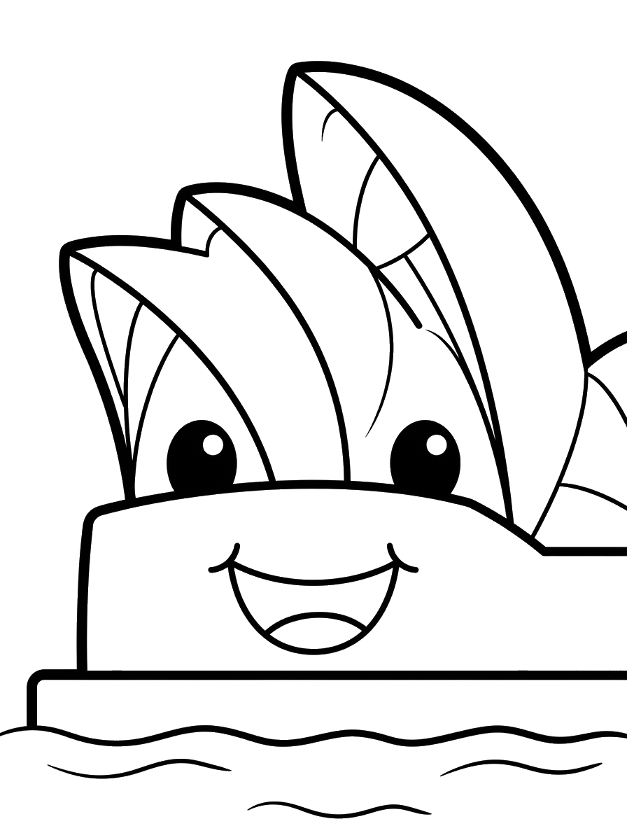 Sydney Opera House coloring page